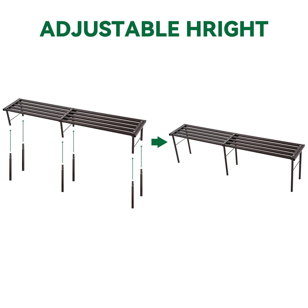 MultirackX anti-slip rubber feet protecting floors and improving stand stability