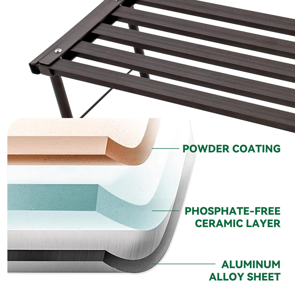 MultirackX rubber feet detail showing enhanced stability and floor protection benefit
