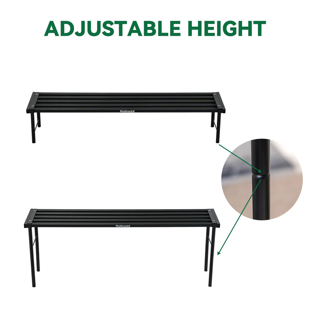 MultirackX beside chair showing scale to visualize height and footprint