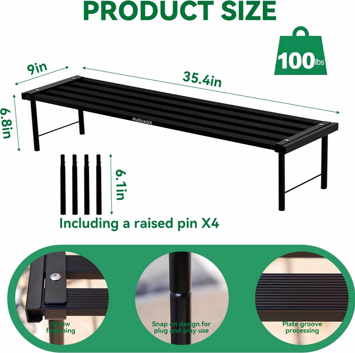 MultirackX top shelf with multiple pots illustrating sturdy load capacity