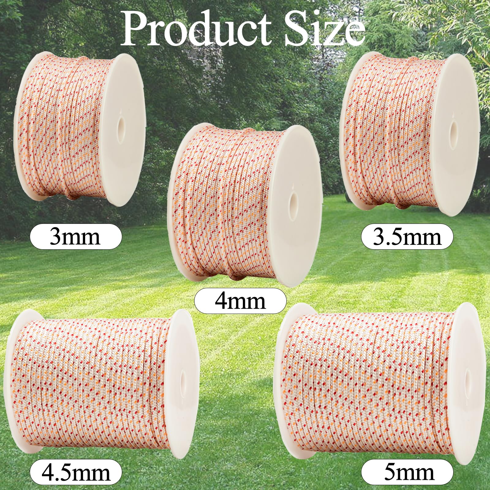 Multisland rope cut ends melted and knotted to prevent fraying and last longer