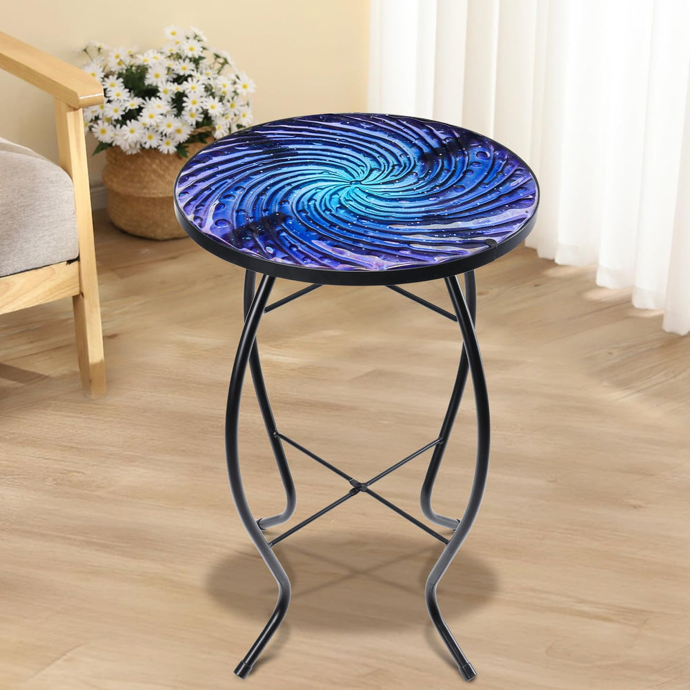 MUMTOP assembled table with visible leg hardware showing easy assembly benefit