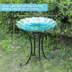MUMTOP bird bath in use with bird shows attraction and natural garden benefit