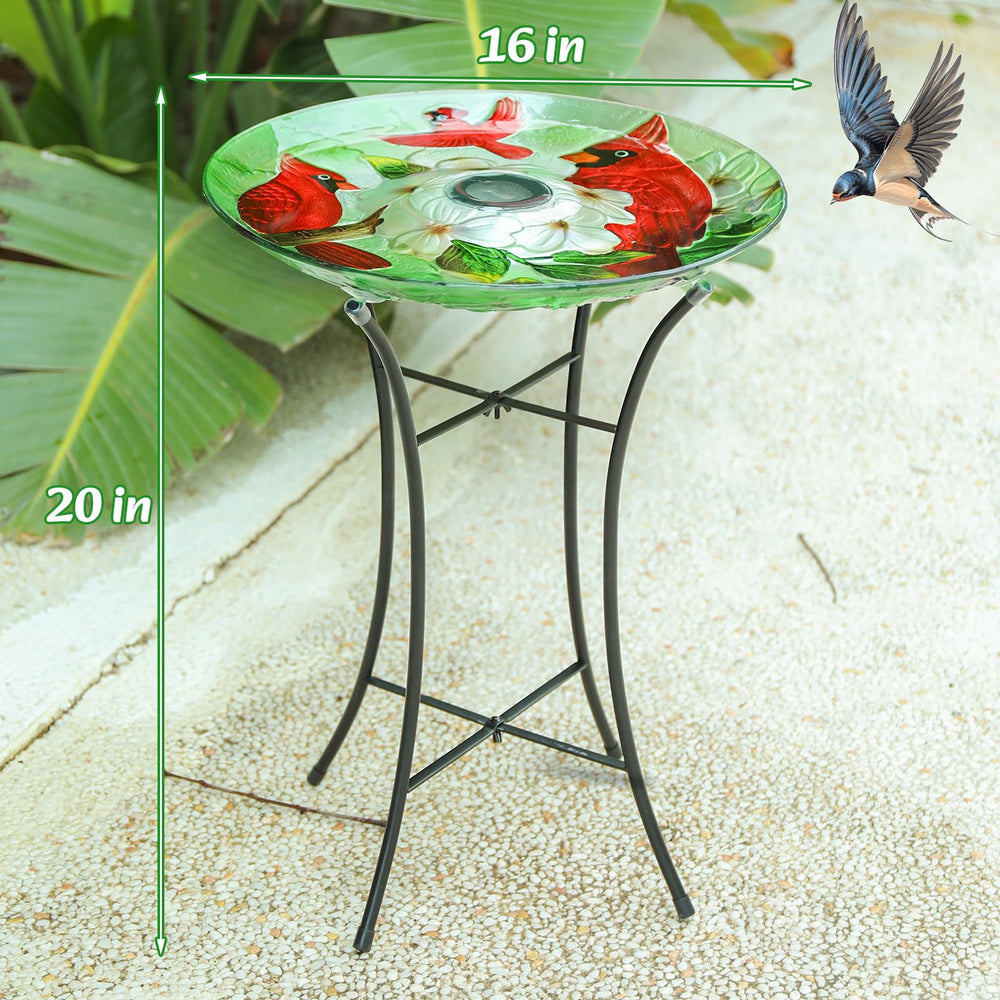 MUMTOP birdbath placed in garden near shrubs attracting birds and enhancing landscape