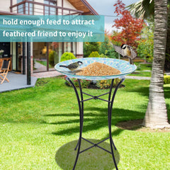 MUMTOP birdbath in use with a small bird demonstrating attraction and natural activity