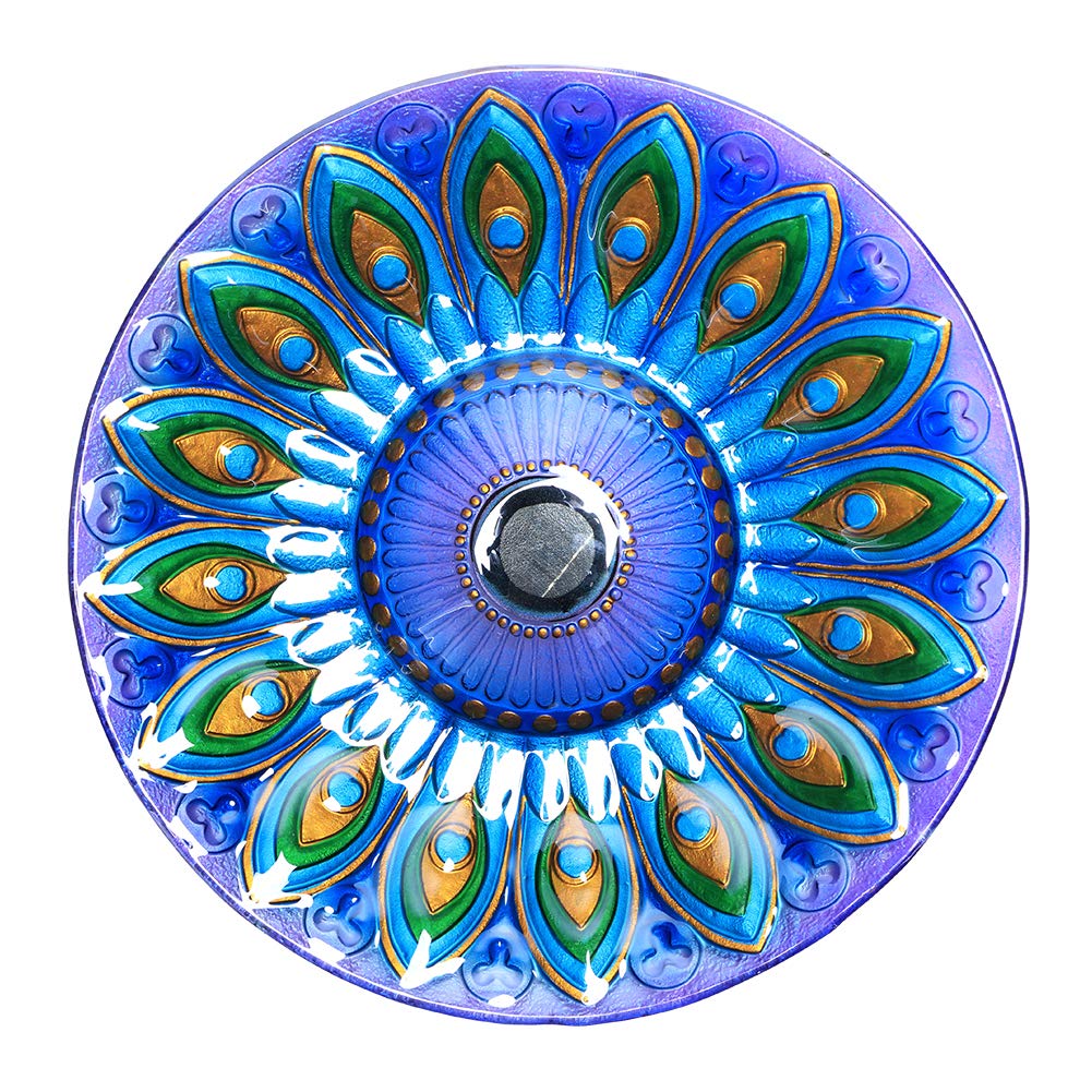 MUMTOP birdbath in garden with birds showing attraction and natural ambiance