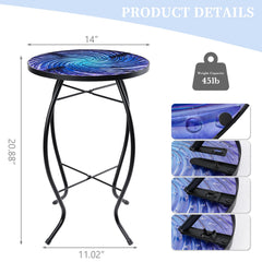 MUMTOP close-up glass top swirl pattern highlighting decorative durability benefit