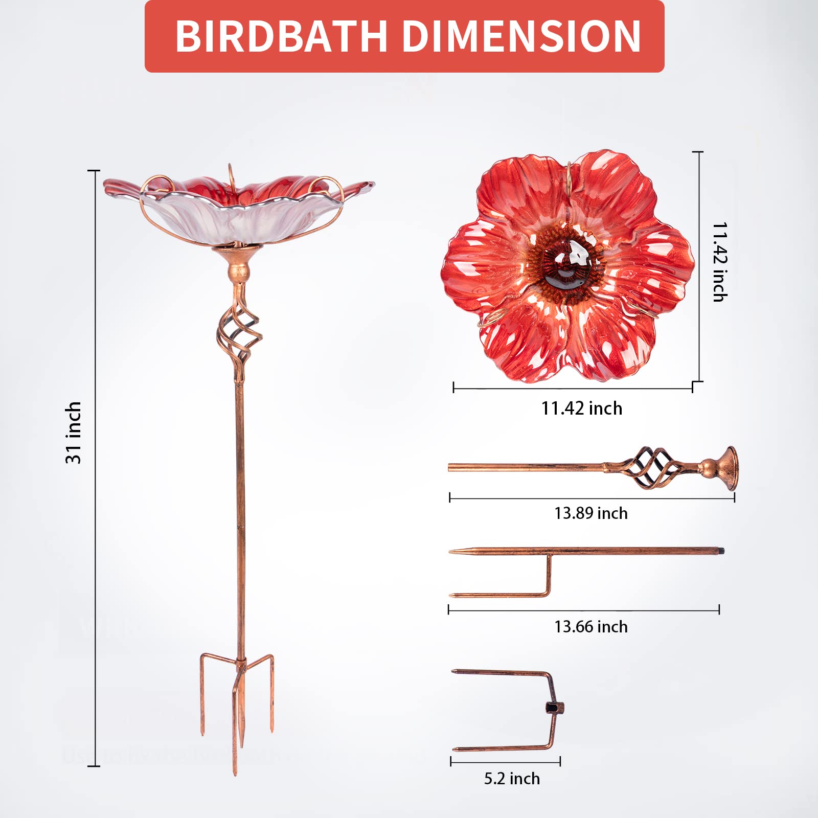 MUMTOP birdbath placed in a garden illustrating habitat attraction benefit