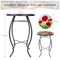 MUMTOP in-use on patio with drinks and book, convenient small-surface solution