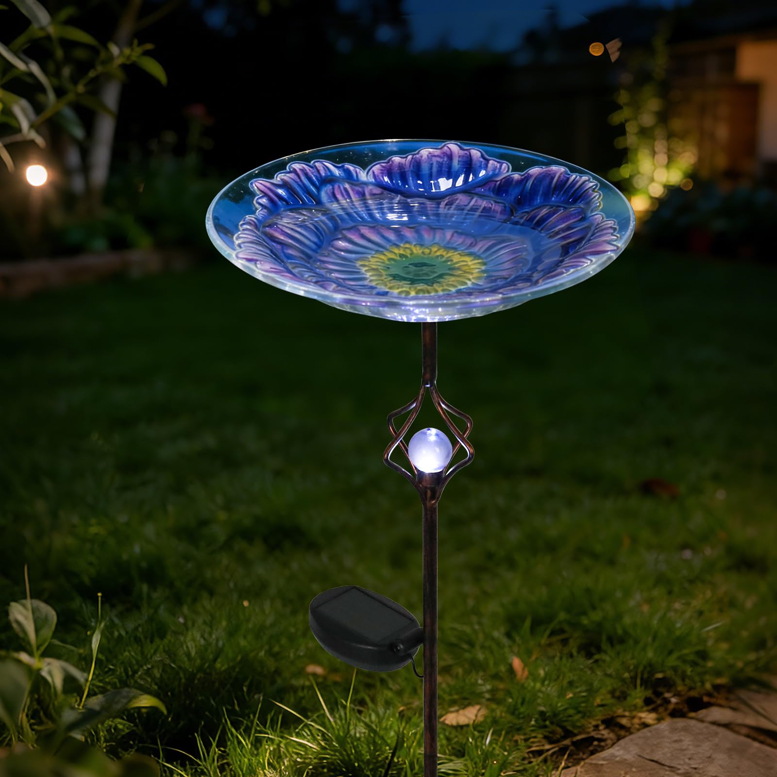 MUMTOP outdoor patio setting showing decorative impact and wildlife attraction