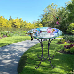 MUMTOP metal stand detail showing rust-proof coating and sturdy support