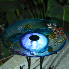 MUMTOP solar LED lit at night creating soft ambient glow