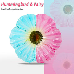 MUMTOP pink hummingbird bowl focusing on bright color to draw small birds