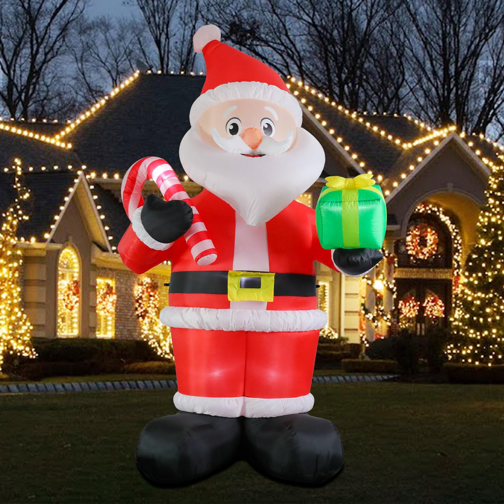 MUMTOP Santa front view showing tall festive yard impact