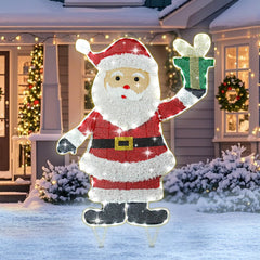 MUMTOP front view of lighted Santa showing bright holiday focal point