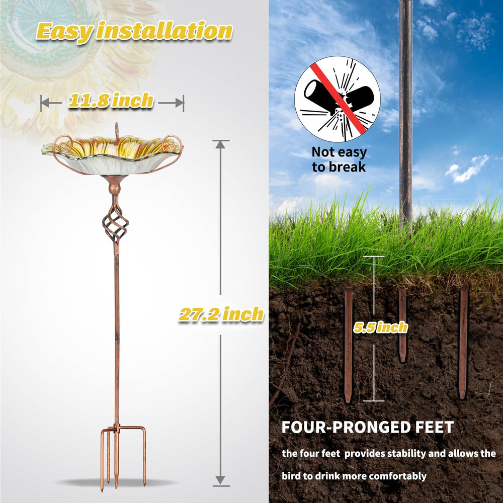MUMTOP rust-resistant stake and four-foot base detail for stable outdoor use
