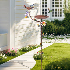 MUMTOP decorative leaf stake detail showing sturdy design and garden style benefit