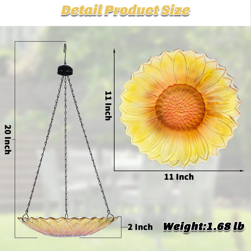 MUMTOP close-up of painted sunflower pattern highlighting durable glass finish