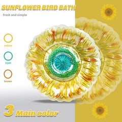 MUMTOP close-up of sunflower pattern on glass bowl highlighting decorative detail