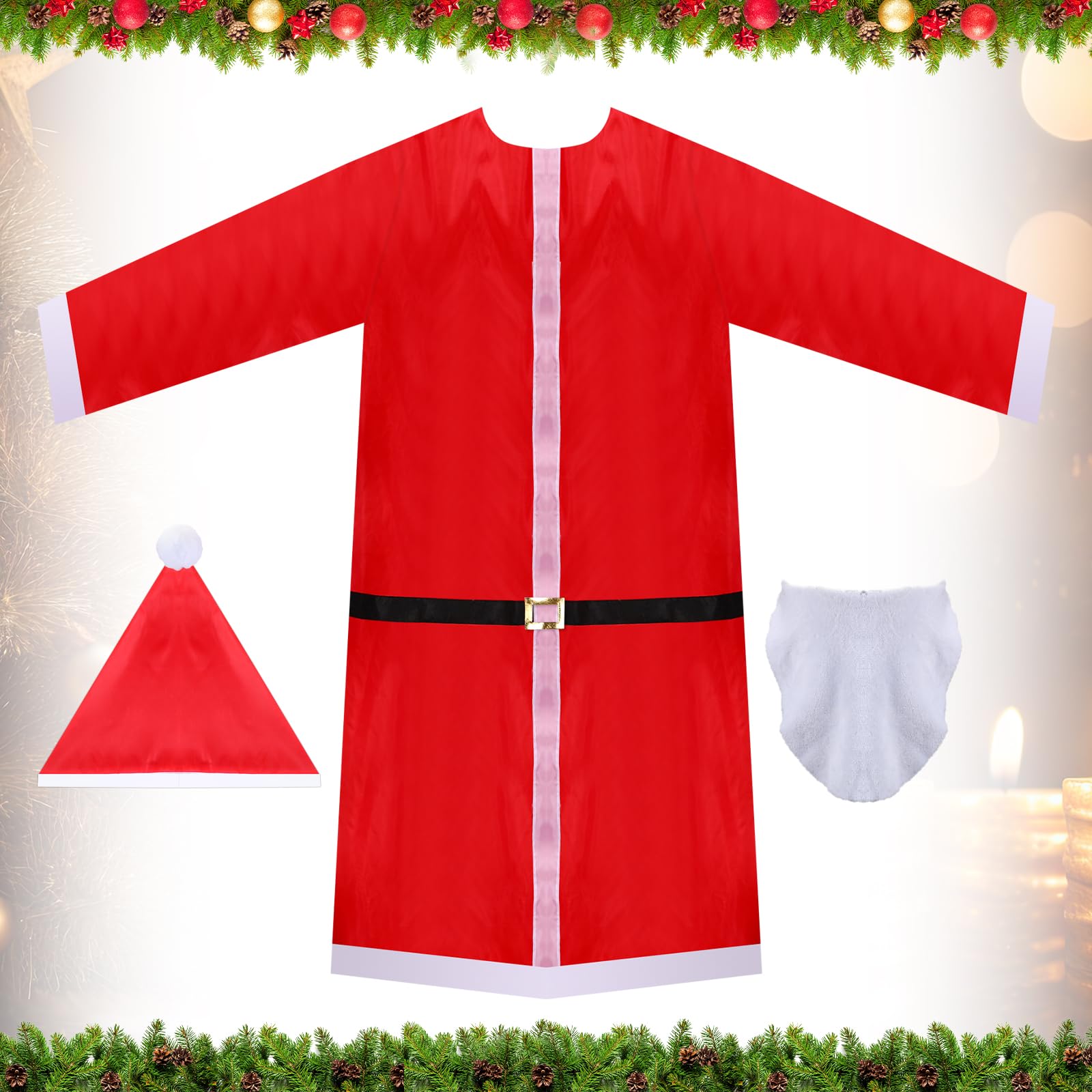 Mumucove Santa hat placement showing secure fit and classic look