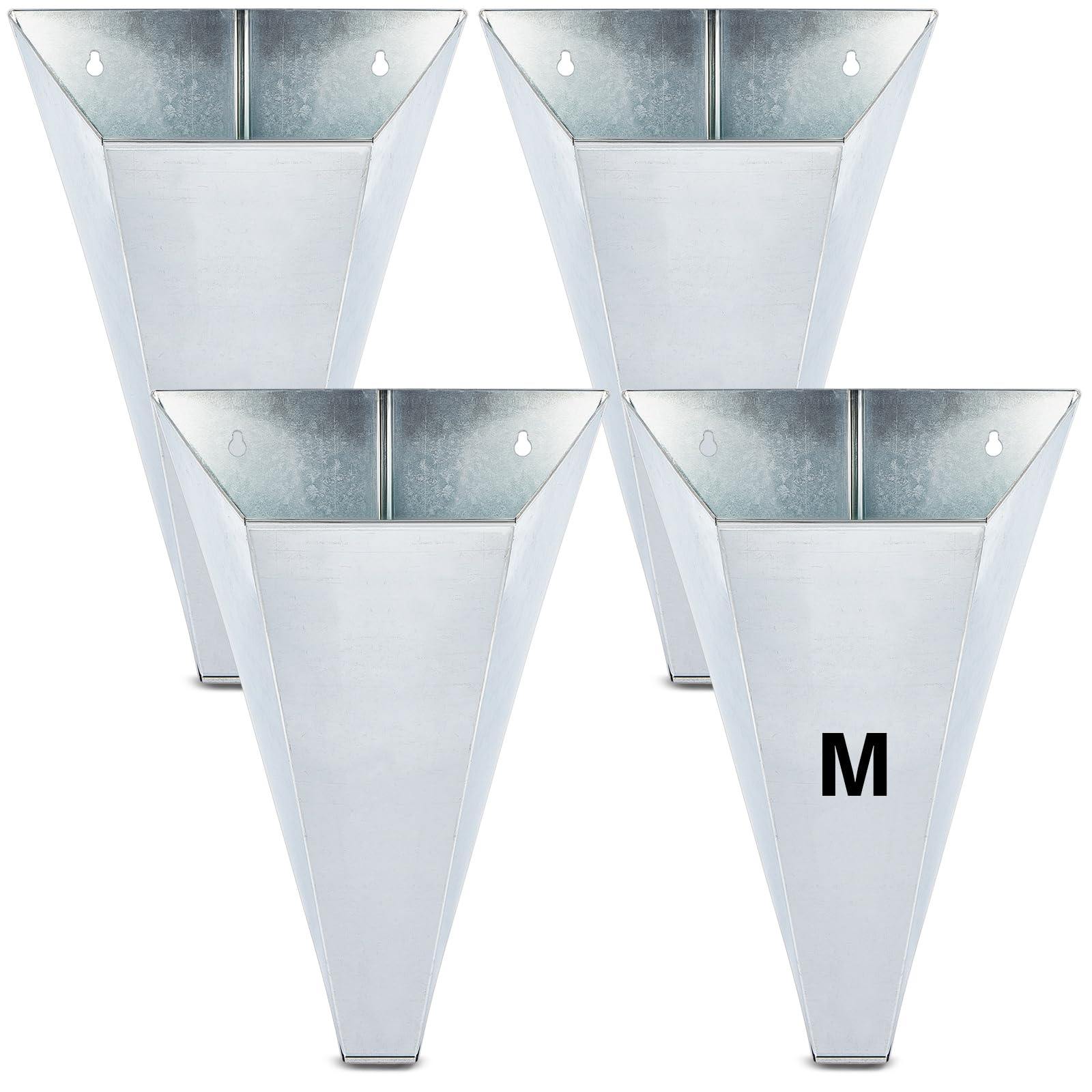 Mumufy front view of galvanized chicken cone showing durable finish and ease of use