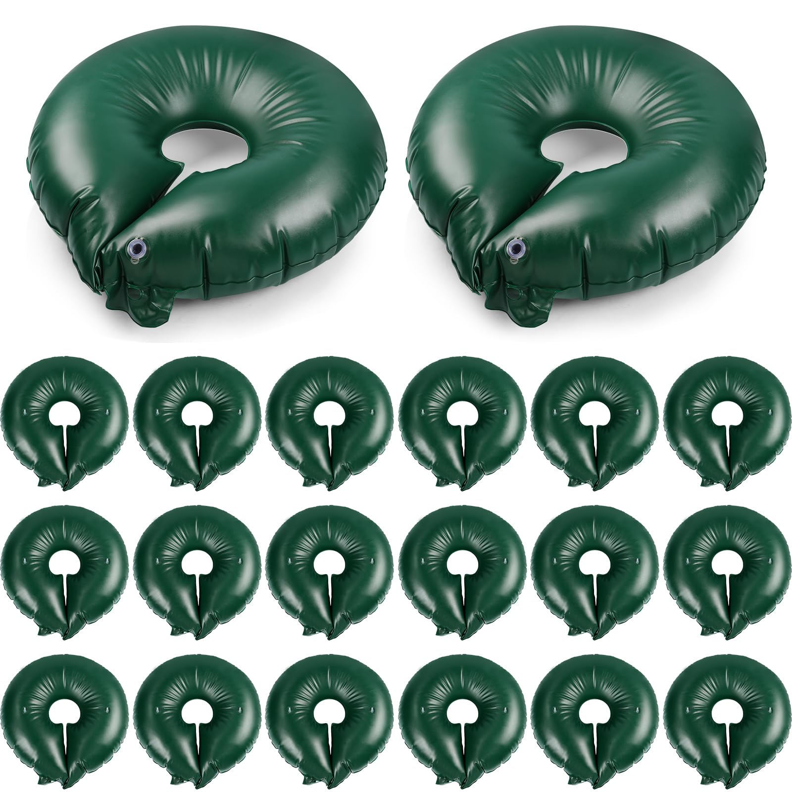 Mumufy front view of 20 pack watering rings showing quantity and benefit
