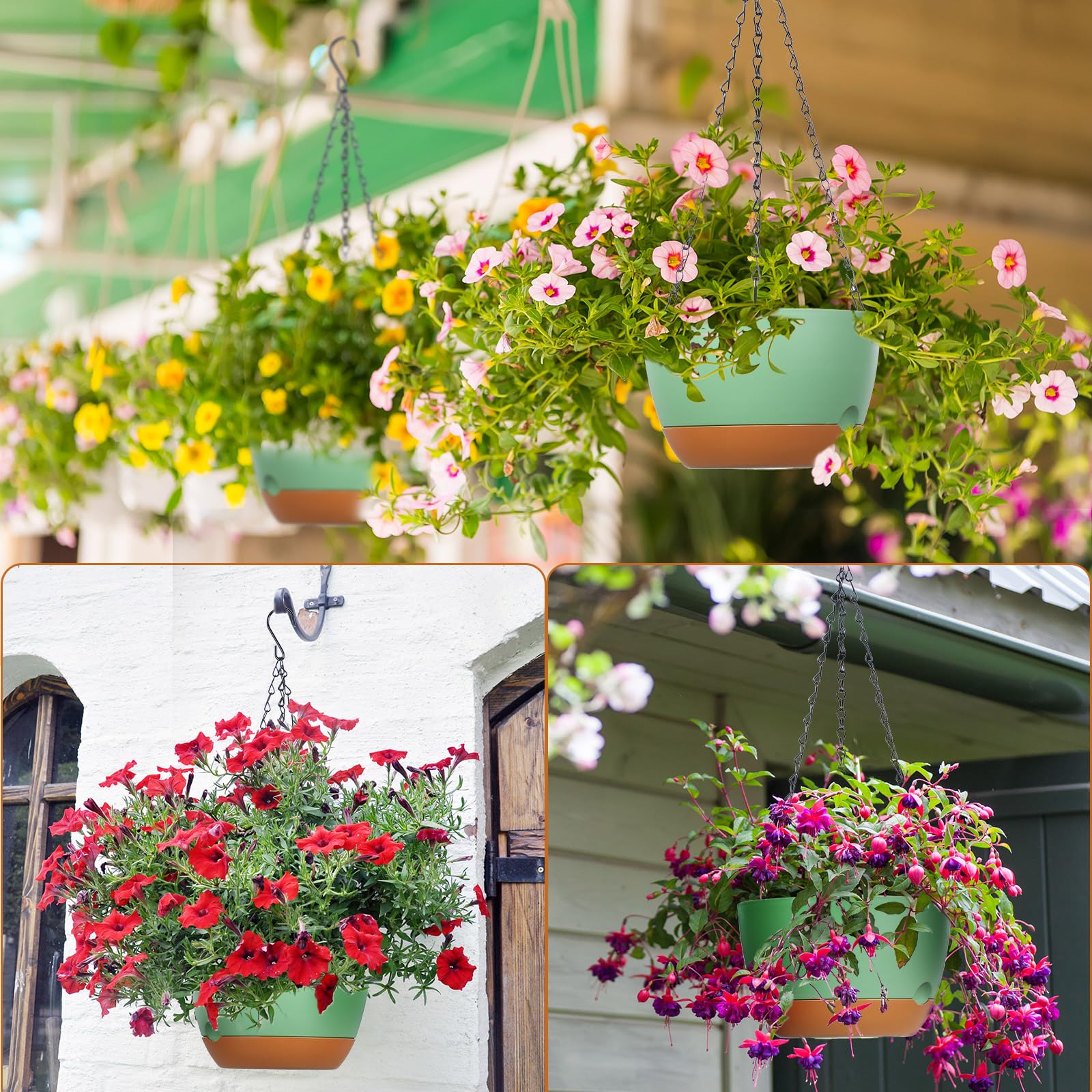 Mumufy lifestyle display of clustered hanging pots creating an attractive focal point