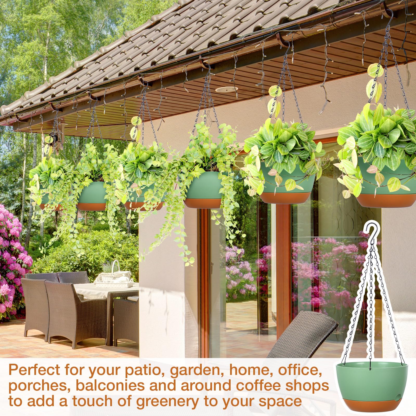 Mumufy planter size compared next to standard pot illustrating compact footprint