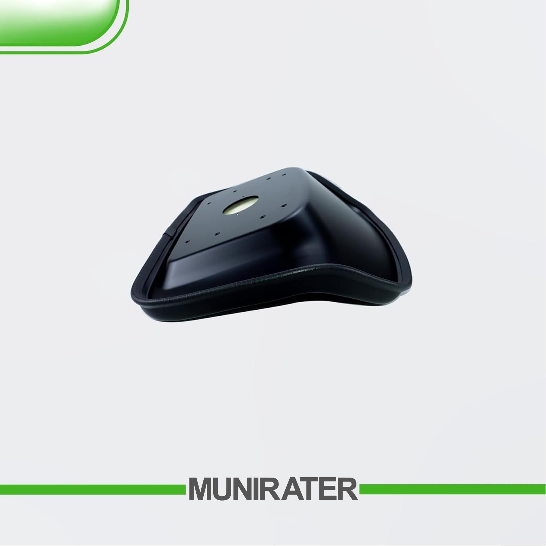 munirater LMS2002 on lawn tractor in garden setting for practical use
