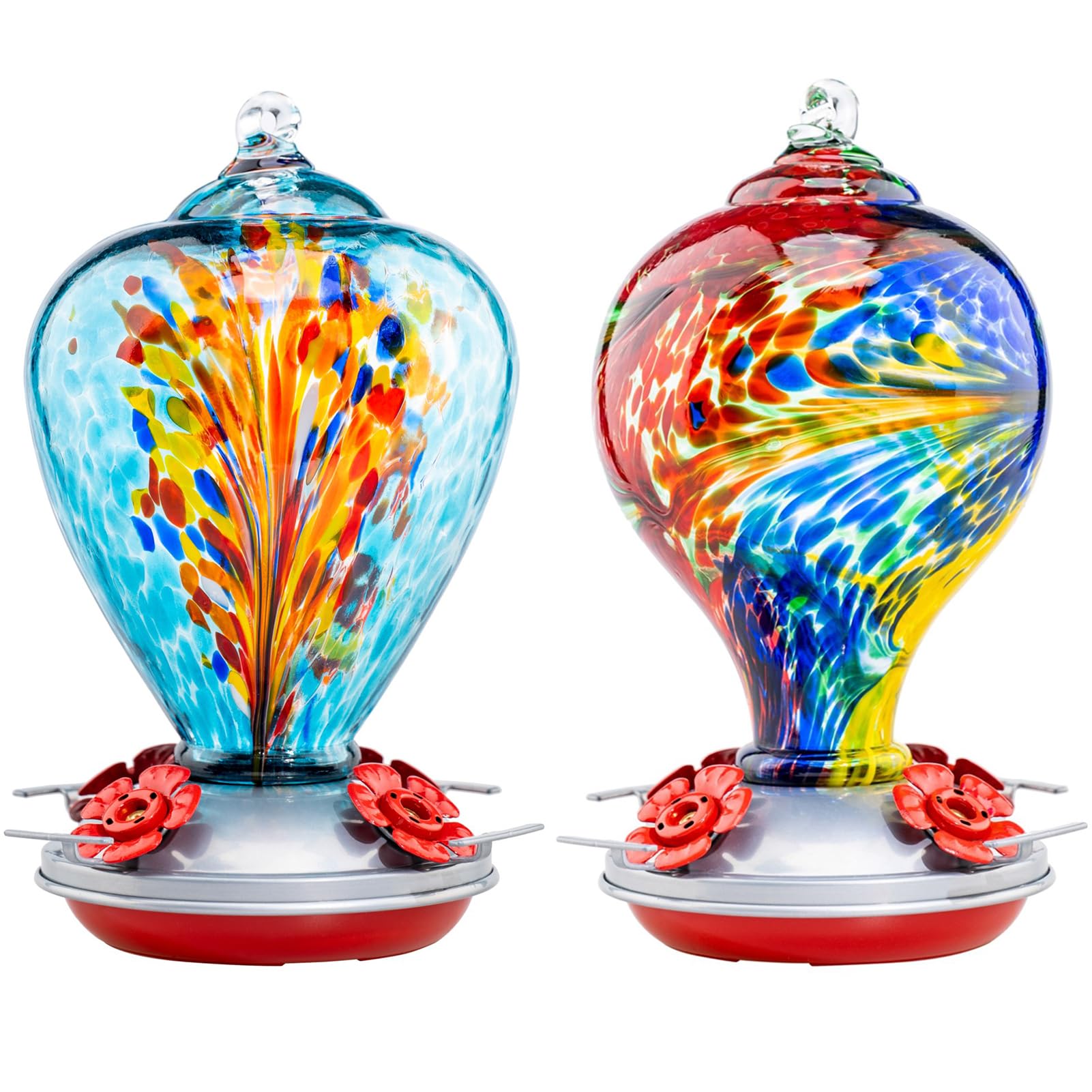 Muse Garden Comet feeder front view showcasing vibrant color and hanging loop