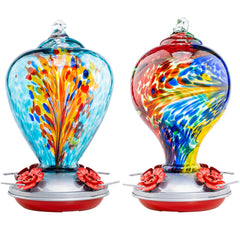 Muse Garden Comet feeder front view showcasing vibrant color and hanging loop