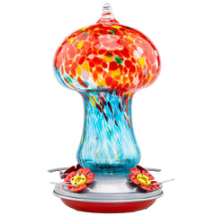 Muse Garden front view of Ocean Sunrise feeder showing vibrant colors and hanging ready