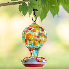 Muse Garden close-up of glass bubbles highlighting handmade recycled material benefits