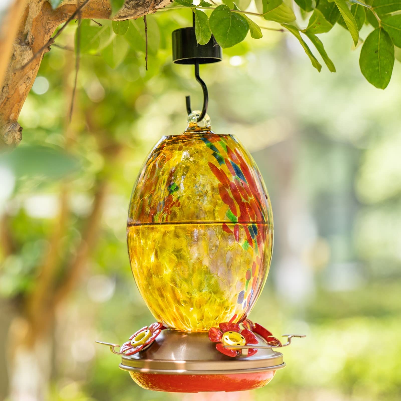 Close-up of Muse Garden hand-blown glass texture highlighting artisan finish and durability