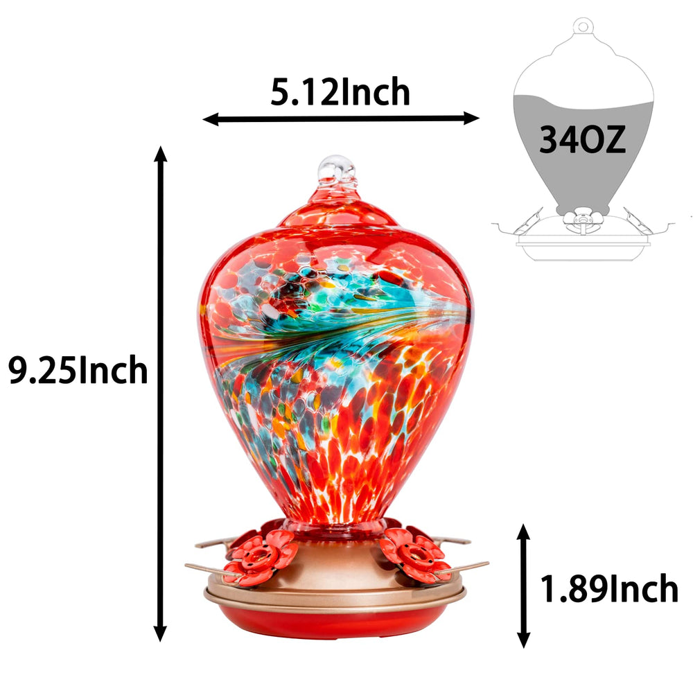 Muse Garden held in hand showing 34oz scale and generous nectar capacity