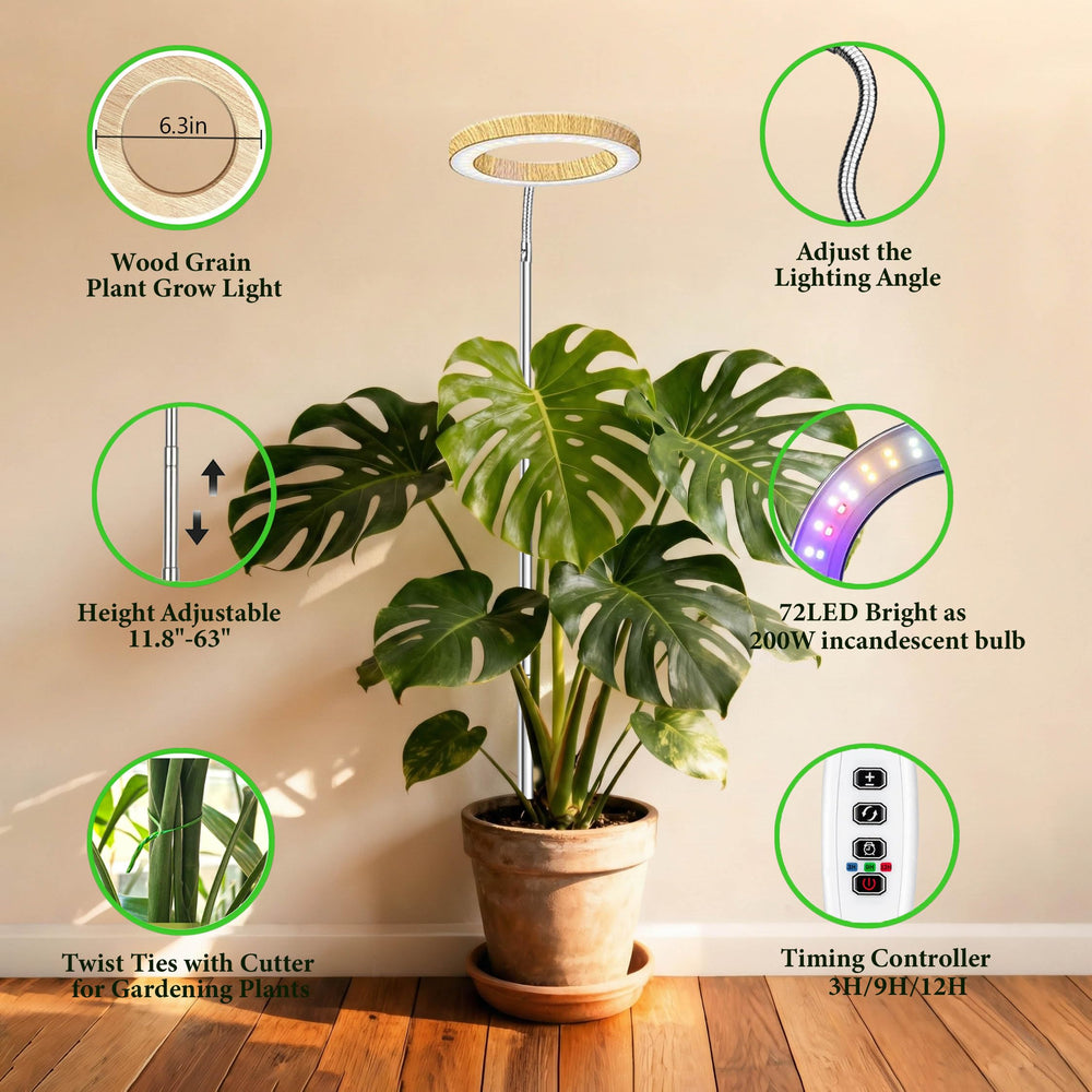 MUSELUCE flexible gooseneck directing light onto plant for targeted growth support