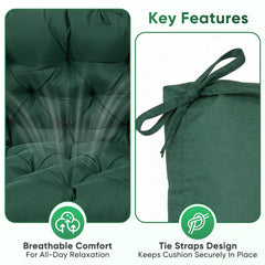 MusyVocay cushion on porch swing in use offering cozy outdoor seating