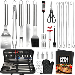 MUYFIO front view of full 32-piece set neatly organized in case, easy transport