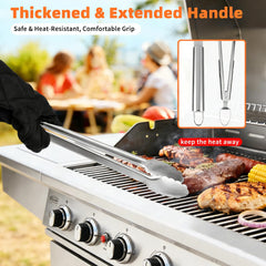 MUYFIO grill mat on charcoal grill protecting grates and preventing food from falling