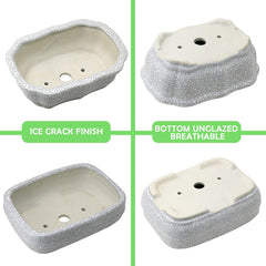 MUZHI underside showing three drainage holes and raised feet for improved airflow and drainage