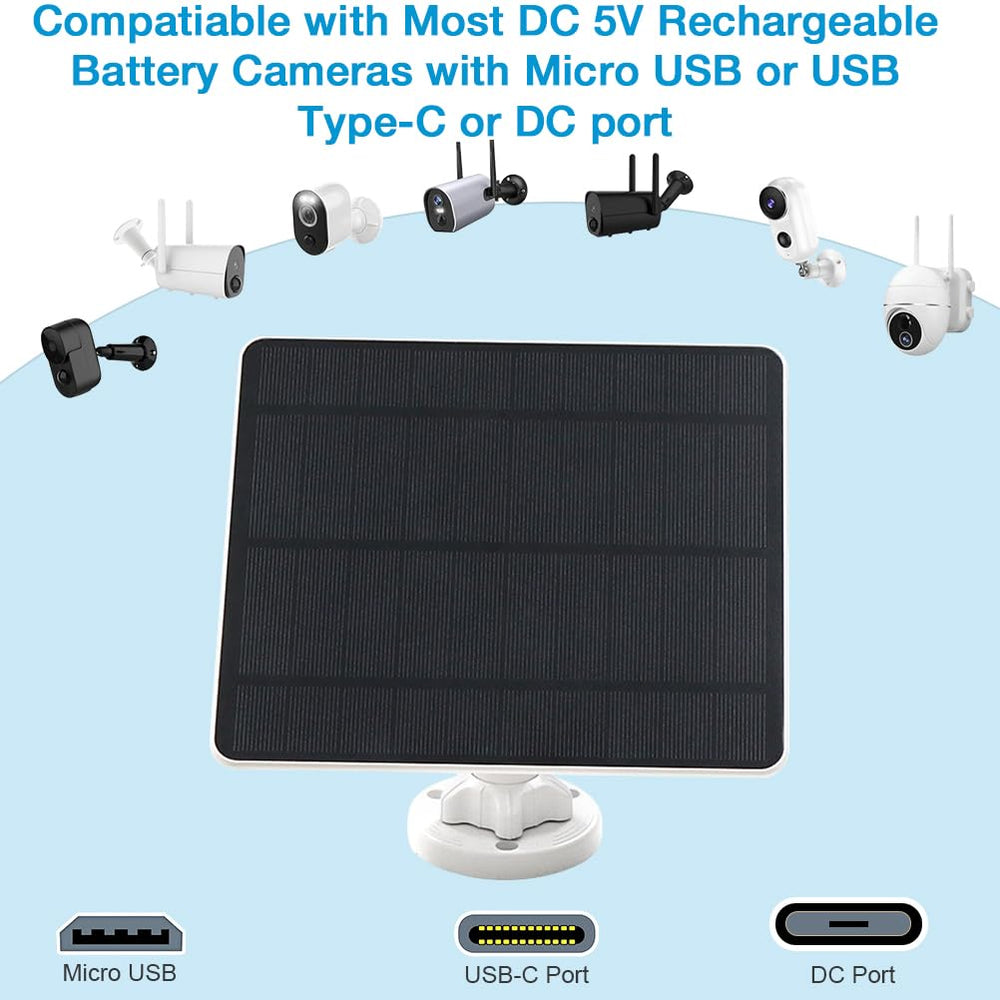 MUZUZZI panel cable and three connectors displayed for versatile camera compatibility and convenience