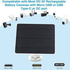 MUZUZZI panel cable and three connectors displayed for versatile camera compatibility and convenience