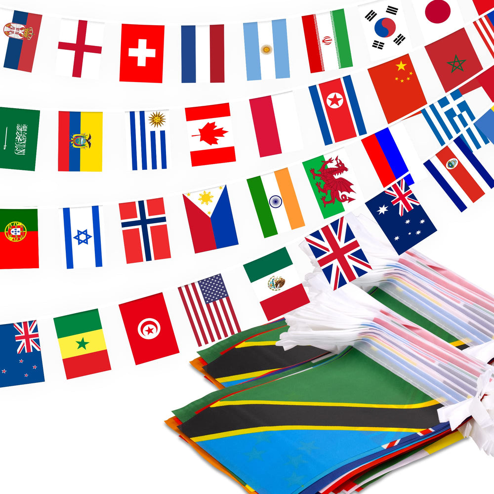 MVPRING front packaging of 200 countries flags, ready to decorate
