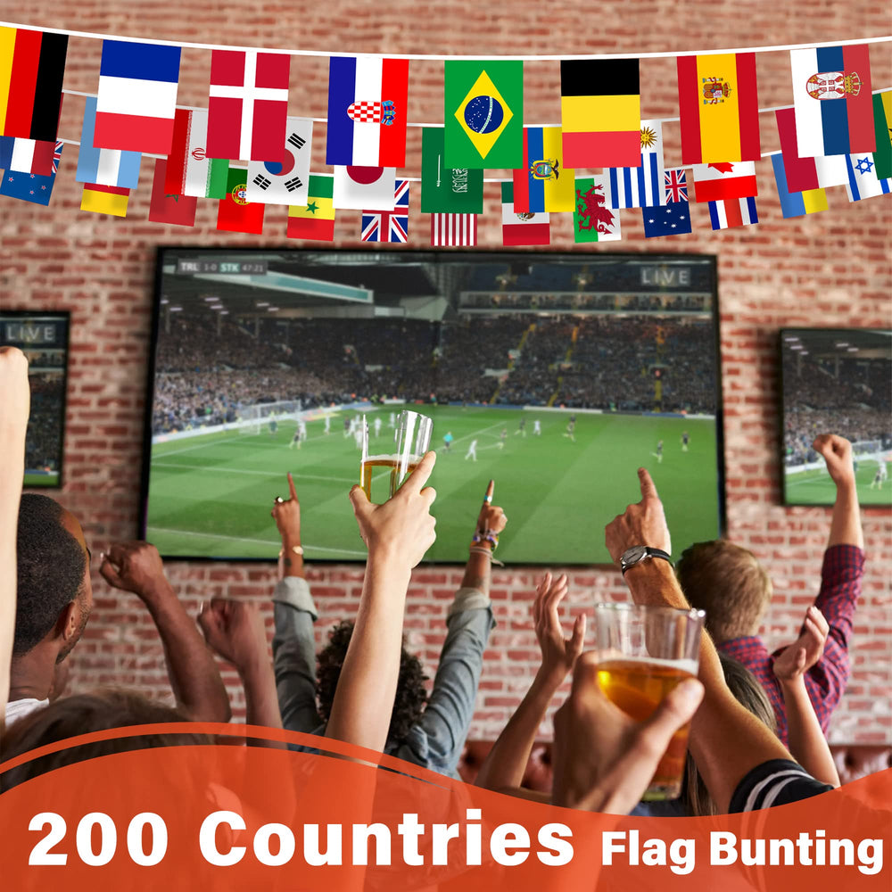MVPRING flags beside ruler showing 5.5 by 8.2 inch pennant size