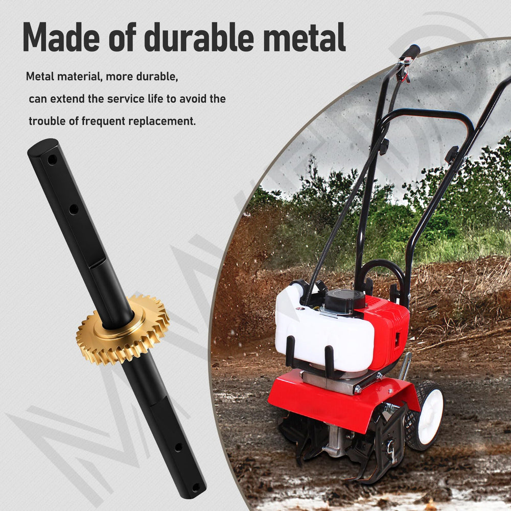 MWEDP installed on mini tiller showing fitment on Earthquake-style cultivator