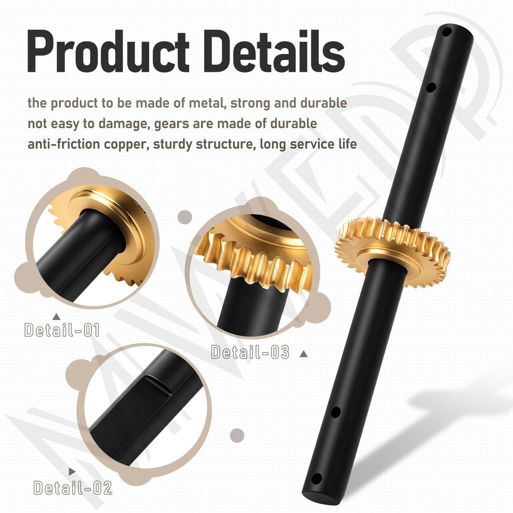 MWEDP side profile of shaft and tine layout demonstrating robust construction