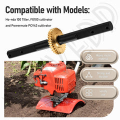 MWEDP tine edge detail close-up displaying sturdy metal tines for soil penetration