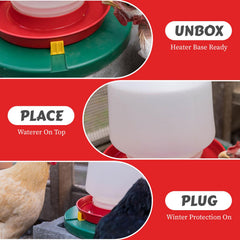 My Favorite Chicken adjustable sliding tabs detail showing secure fit for various waterers benefit