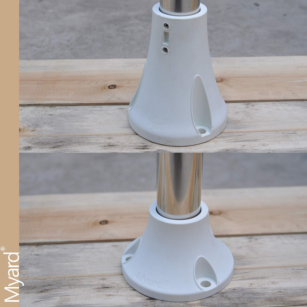 Myard stainless hardware kit included with screws, washers and plastic anchors