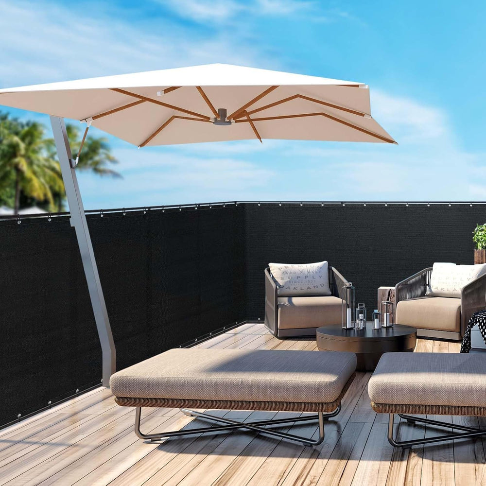 mychoiii patio setup showing screened balcony for peaceful outdoor living